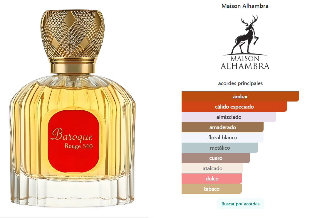 MAISON ALHAMBRA: BAROQUE ROUGE 540